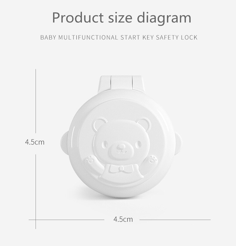 Verrou de sécurité pour enfants, Protection de bouton interrupteur électrique, Anti-tours ou traitement, couvercle rotatif, deux paquets