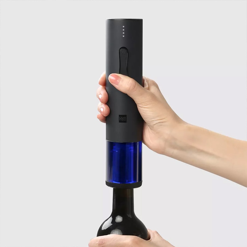 Huohou Automatic Red Wine Bottle Opener Cap Stopper Fast Decanter Electric Corkscrew Foil Cutter Cork Out Tool