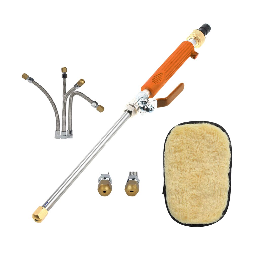 High Pressure Power Washing Gun Upgrade Water Hose Nozzle Garden Hose Sprayer Watering Jet For Car Washer Window Cleaning Tool: Brown