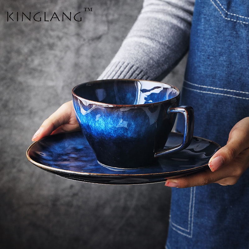 Kinglang en person europæisk vestlig morgenmadsservise til husholdningsartikler keramisk tallerken mælkekop havregryn