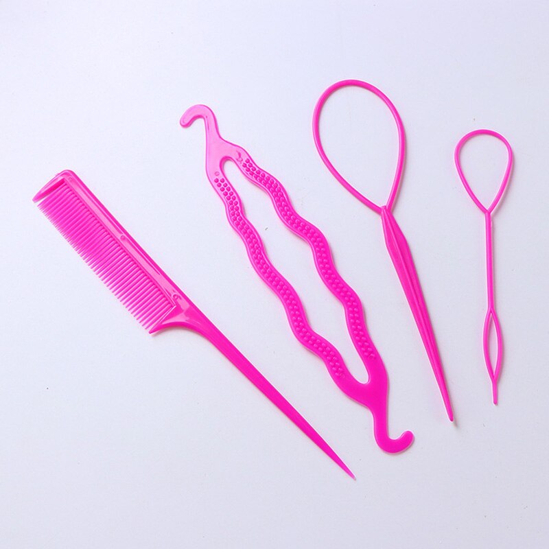 Salon 2-4pcs/set Women Girls Ponytail Creator Plastic Loop Pony Tail Clip Hair Braid Accessories Maker hair Styling Tool