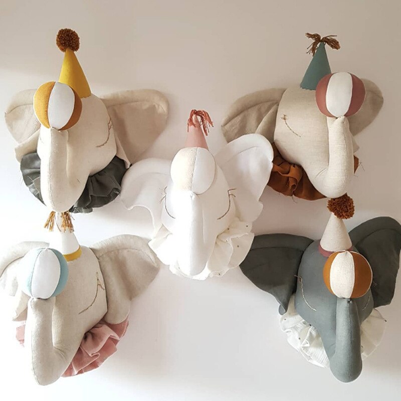 Kinderkamer Decoratie Olifant Herten Eenhoorn 3D Dierenkop Muur Opknoping Decor Voor Kinderen Kinderkamer Decoratie Baby Girl