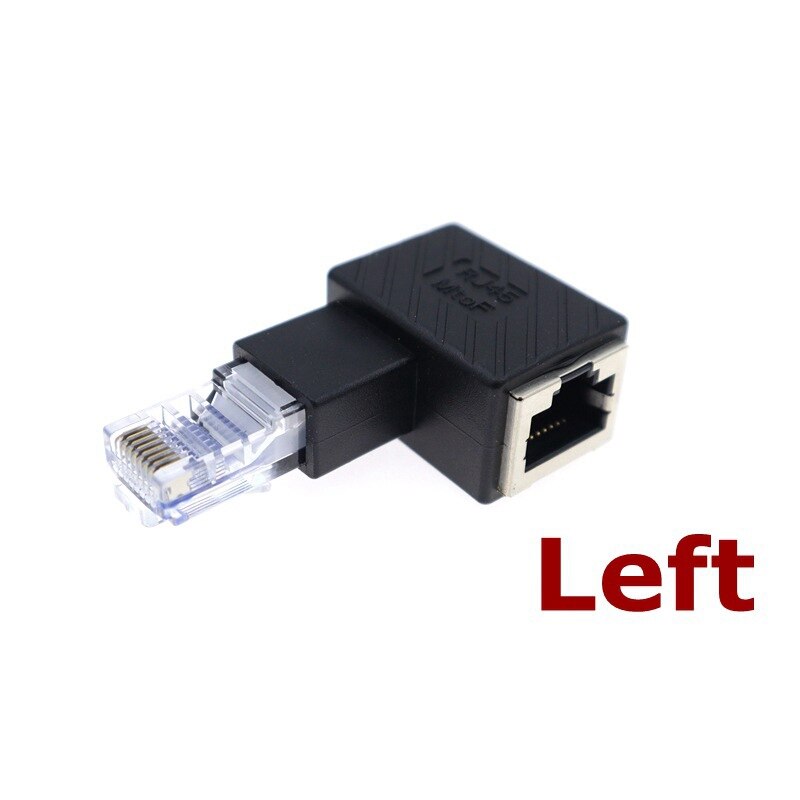 5PCS 90 Degree UP Down Left Right RJ45 Cat 5E 6E Cat7 Male to Female Lan Ethernet Network Extension Adapter