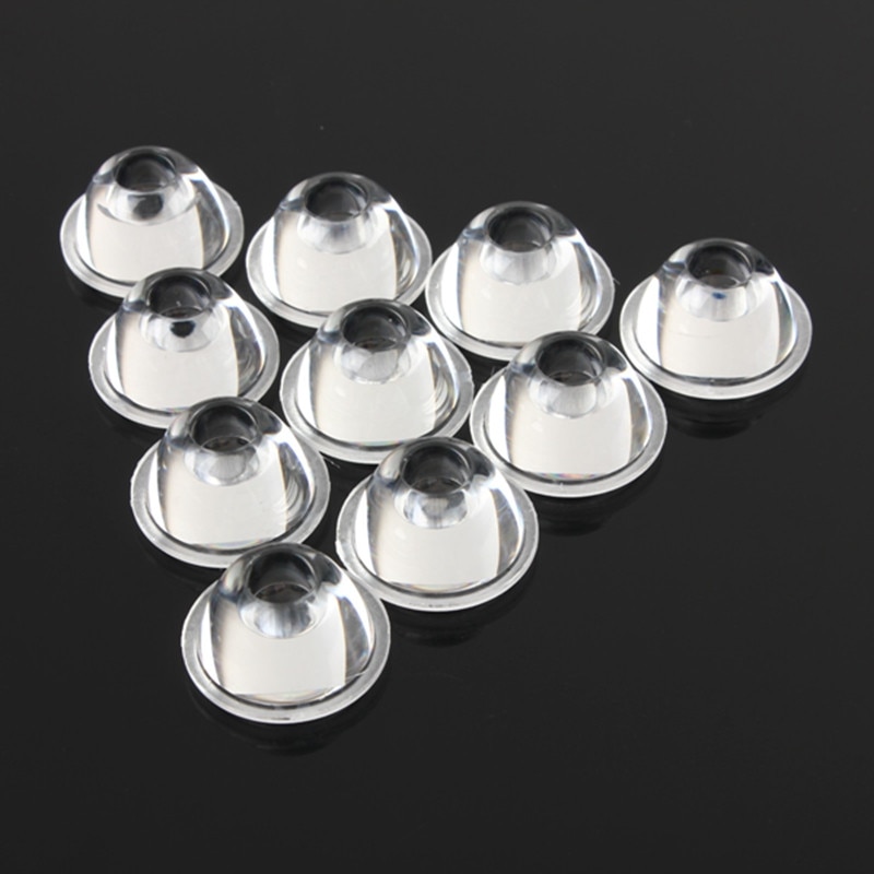 10pcs/Set 20mm 10/30/60/90/120 Degree Optical Glass LED Lens Reflector Collimator For 1W 3W 5W LED Light Lamp Bulb E27 MR16 GU10