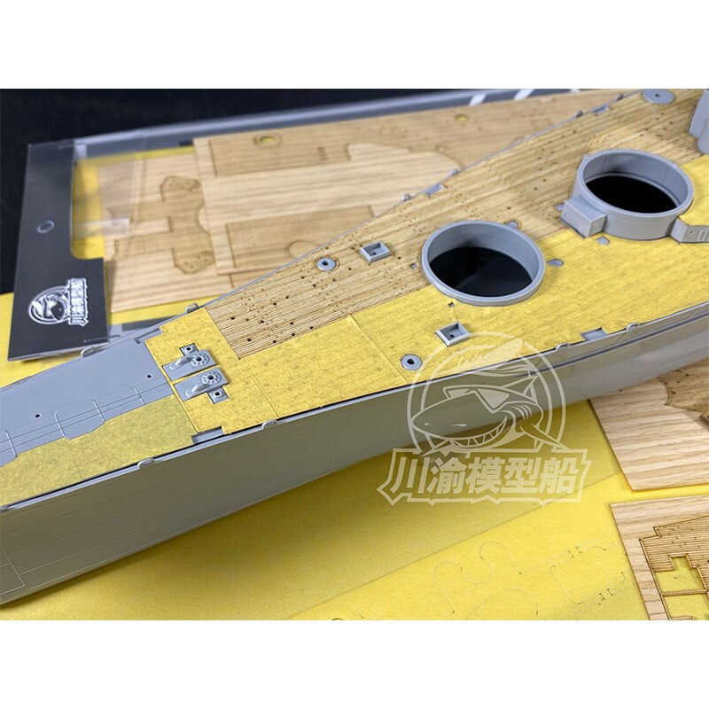 1/350 skala drewniany pokład arkusz maskujący dla bardzo ognia 350914 USS BB-71 Louisana pancernik Model CY350076 montaż