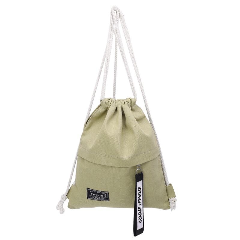 Cinch Sack Canvas Opslag School Gym Tasje Pack Rugzak Rugzak Pouch