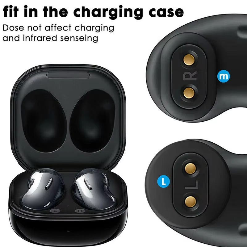 For Galaxy Buds Live Ear Tips Silicone Ear Wing Replacement Earplug for Samsung Galaxy Buds Live Accessories Anti-slip Sleeve