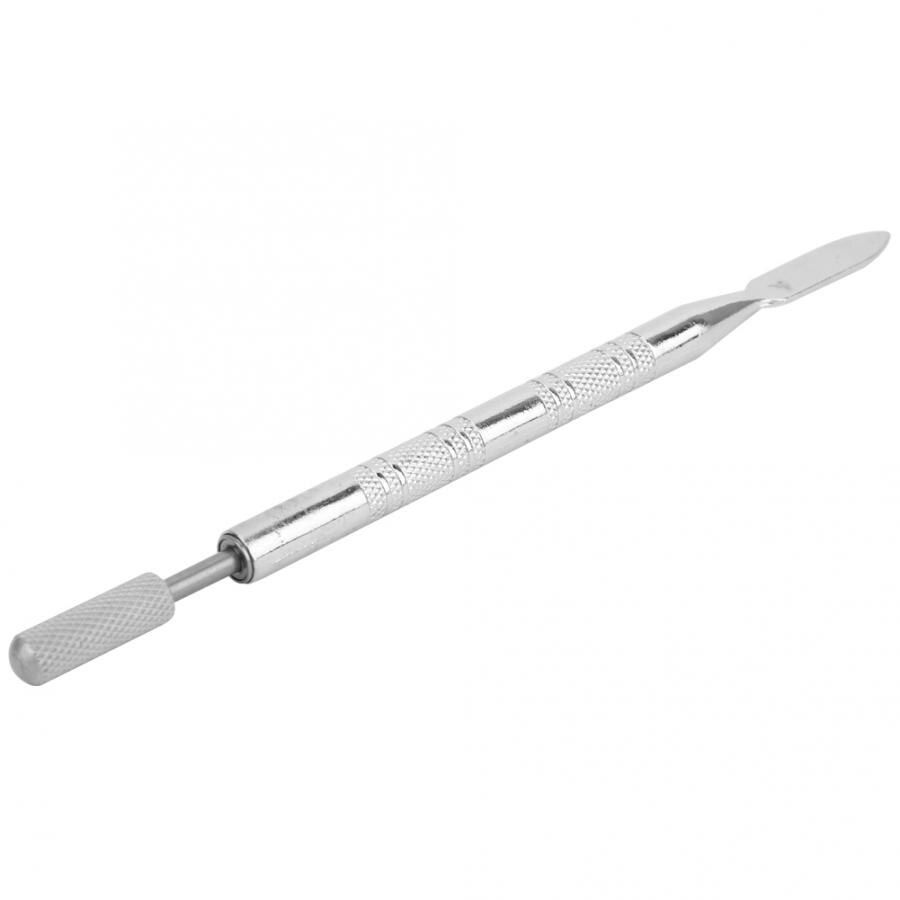 Herramienta perforadora de cuero para perforar, doble uso, punta de latón, punta de aceite, DIY, perforadora hecha a mano, herramientas artesanales de cuero DIY: Plata