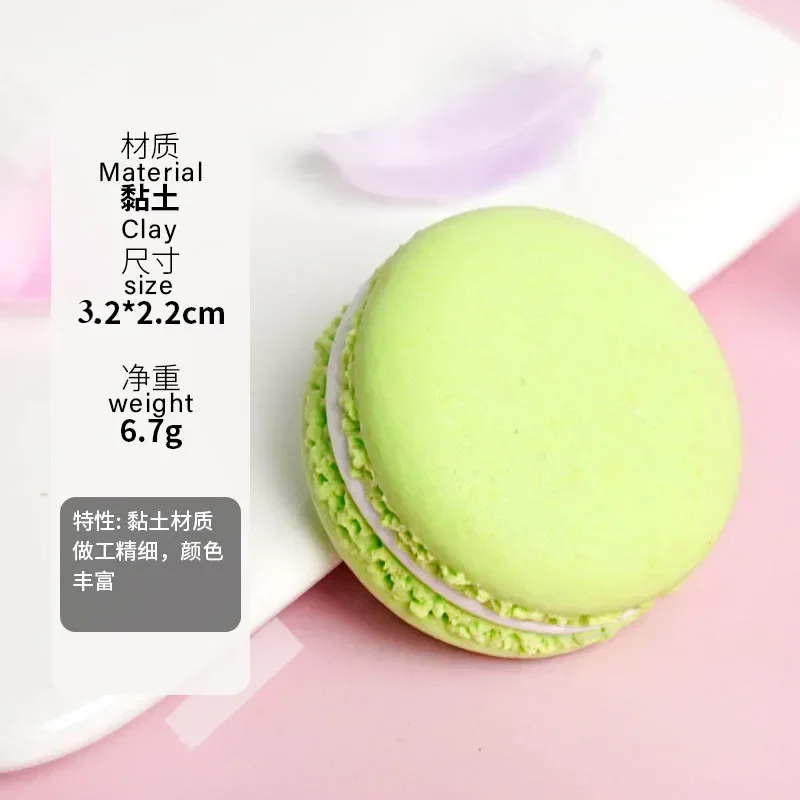 Simulatie Macaron Cake Dessert Model Bruiloft Dessert Tafeldecoratie Macaron Model Nep Voedsel Bruiloft Foto Props Gunst: Mintgroen