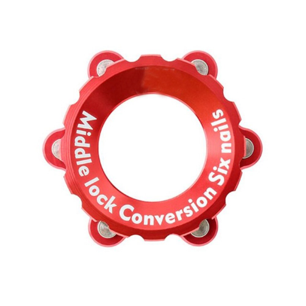 Accessoires de cyclisme pour frein à disque en alliage d'aluminium, pièces de vélo, moyeux de verrouillage central, adaptateur de verrouillage central, siège de Conversion: red