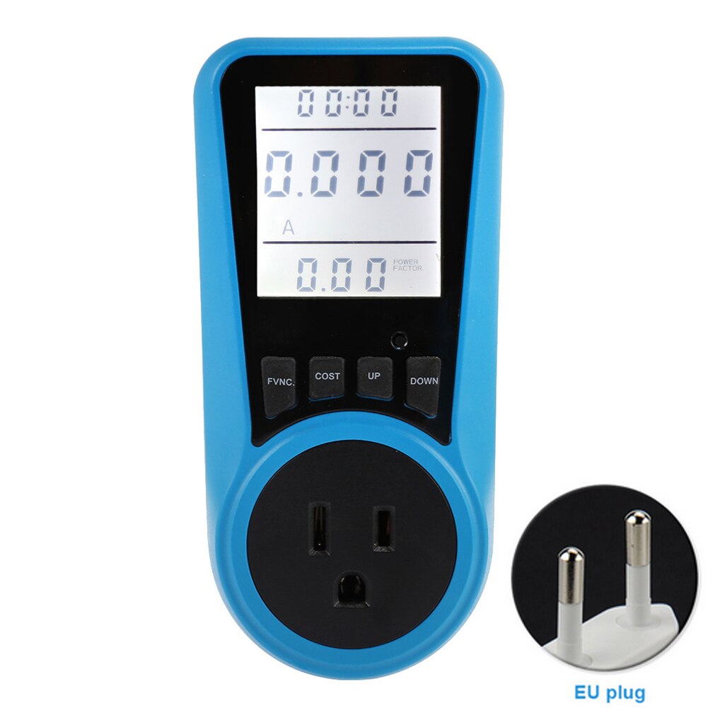Measuring Backlit Digital Socket Outlet Plug In Electronic Mains Timer Power Meter Monitor Household LCD Display