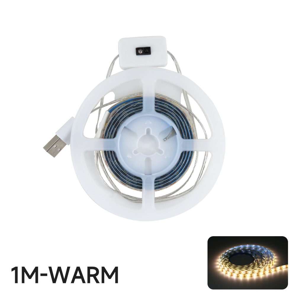 Tira de luces LED con Sensor de encendido y apagado, luz de fondo con USB, CC de 5V, barrido manual, TV, cocina, debajo del gabinete: Verde oscuro