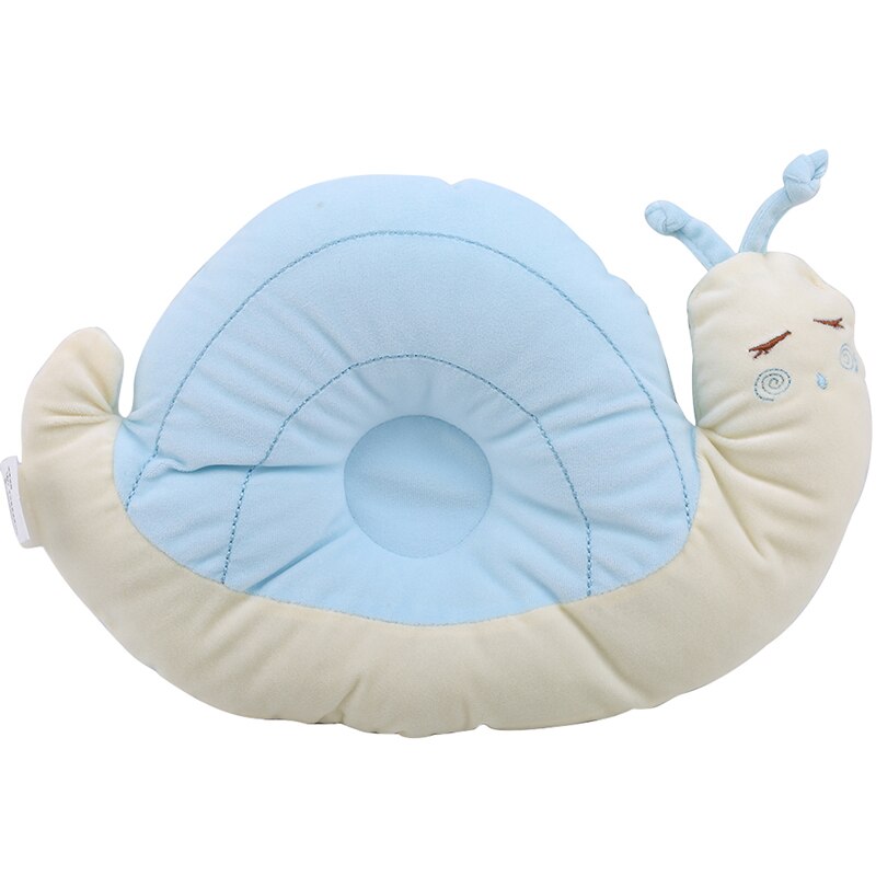 Dyr snegle sove pude sød snegle plys klud pude blød pude til børn 35*20cm baby værelse indretning spædbarn sengetøj: Blå