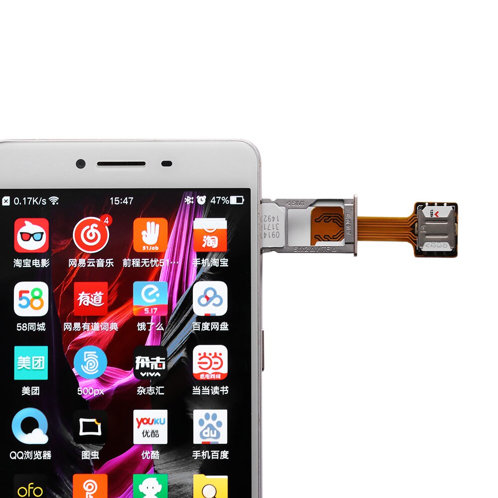1PC Neue Universal- TF hybrid Sim Slot Dual SIM Karte Adapter Mikro SD Verlängerung Nano Cato Android Telefon Zubehör