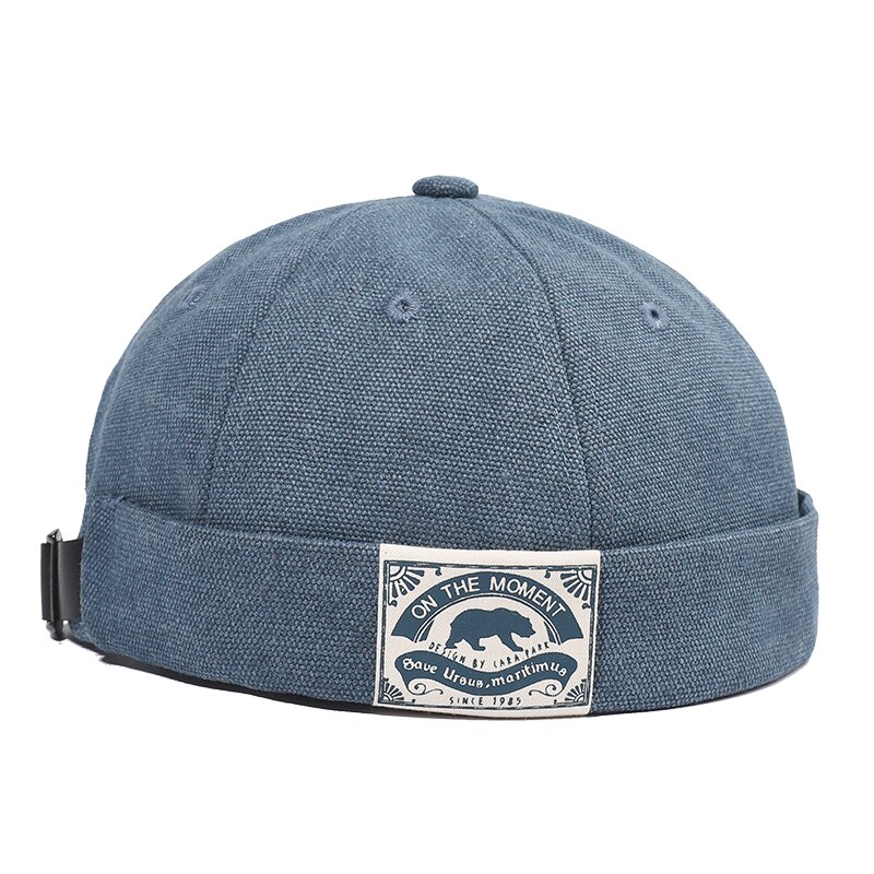 Fall Mannen Hoeden Vrouwen Hoeden Verhuurder Hoeden Meloen Huid Mutsen Effen Kleur Mode Persoonlijkheid Hoeden Unisex Straat mode: Blue