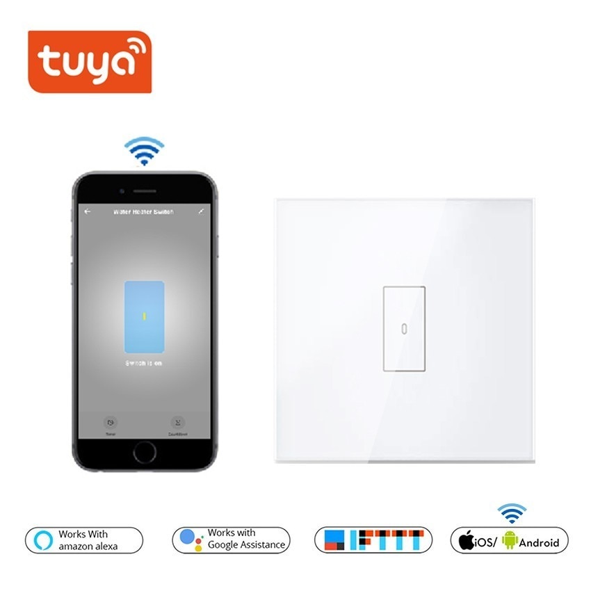 WiFi Boiler Water Heater Switch Google Home Alexa Echo Control Smart Boiler Switch 4400W for EU TUYA APP Smart Life
