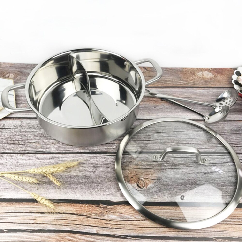 Induction Cooker Soup Pot Stainless Steel Soup Pot Dual Sided Soup Cookware