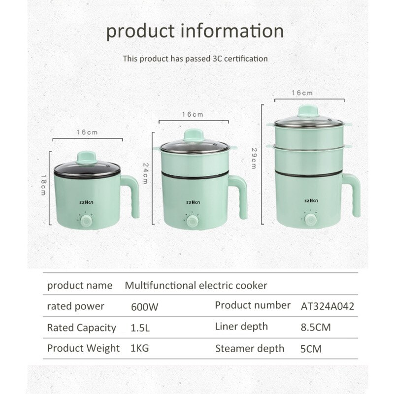 Electric Cooker Dormitory Multi+cooker Household Multicooker For Pot Cooking And Frying And Steak Office Easy Cooking 220V