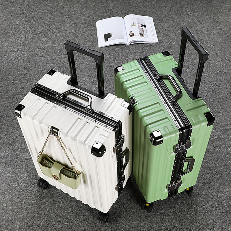 Aluminum Frame Suitcase Universal Wheel Boarding Rolling Luggage Lightweight Trolley Case Combination TSA Lock 20/22/24/26 Inch