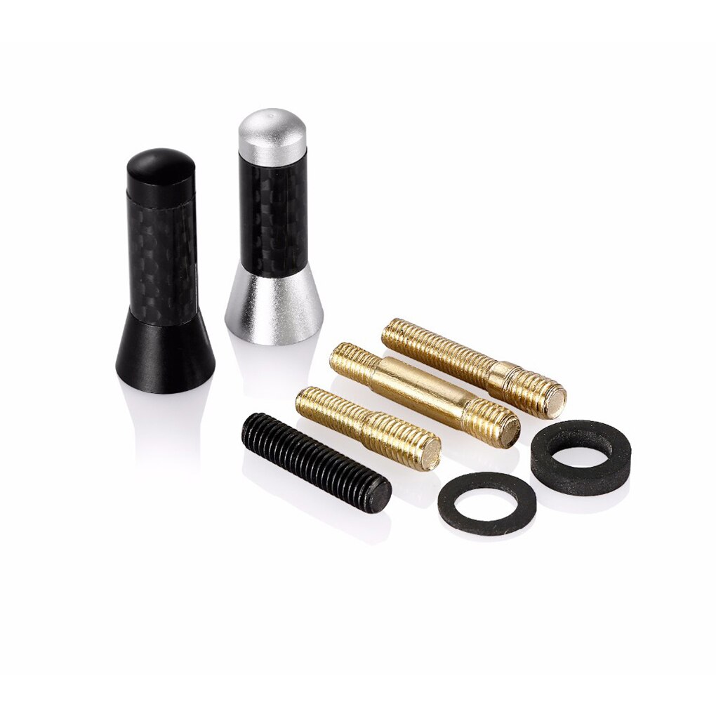 Bil kolfiber kort antenn fordonstak aluminiumlegering signal mottagning antenn biltillbehör