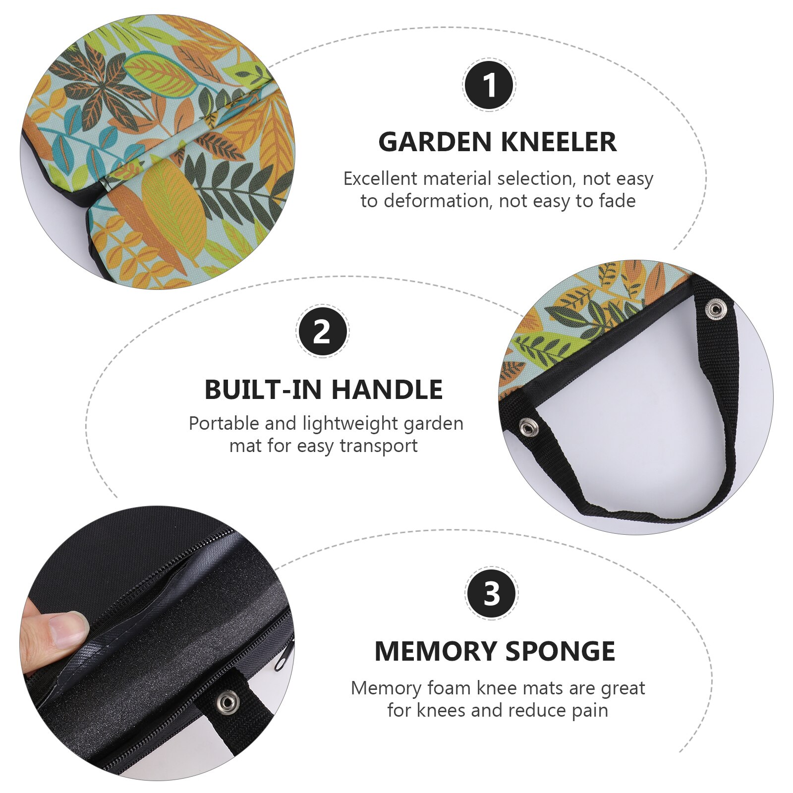 1pc gartenkniekissen aus memory-schaumstoff, kniepolster für camping, autoreparatur, kniematte