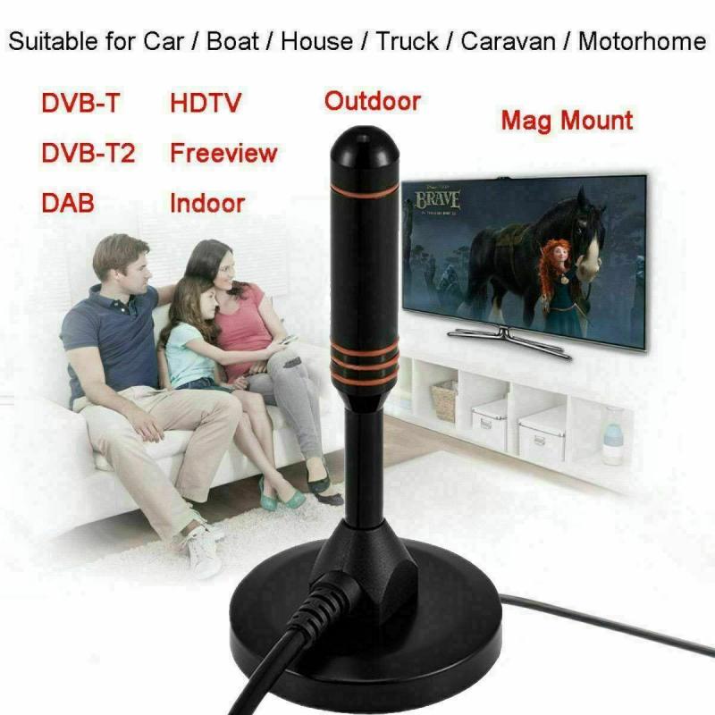 Antena portátil de HDTV para interiores y exteriores, HD, freetview Aerial Ariel para TV, HDTV, antenas de televisión Digital inalámbrica