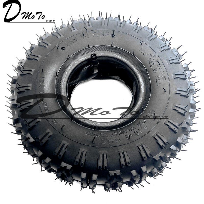 Vtt 4.10/3.50-4 410/350-4 ATV Quad Go Kart 47cc 49cc pneu 4.10-4 tube intérieur adapté à tous les modèles 3.50-4"