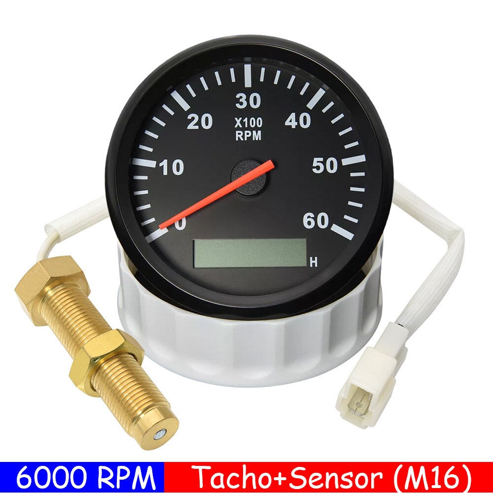 Tacómetro Digital para coche de gasolina diésel, medidor de RPM, 3K, 4K, 6K, 8K, RPM, 85mm: 6KRPM BB M16