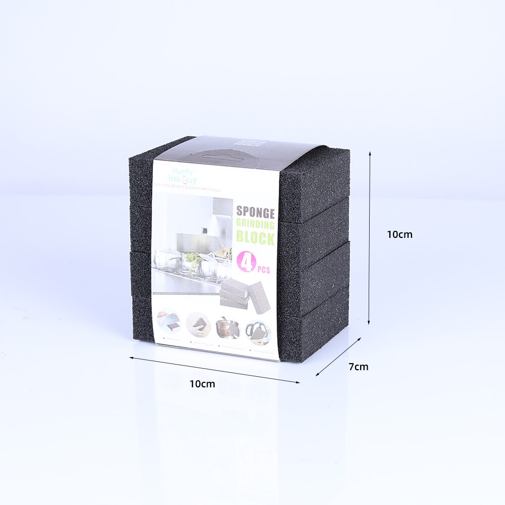 1/4pcs Alumina Diamond Grit+ Sponge High Density Emery Magic Sponge For Cleaning Homeware Kitchen Sponge Removing Rust Rub: green