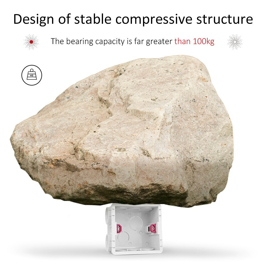 Socket Dark Box For 86 Type Switch and Socket Internal Cassette Switch Dark Box Wiring Back Box Internal Mounting Box Adjustable