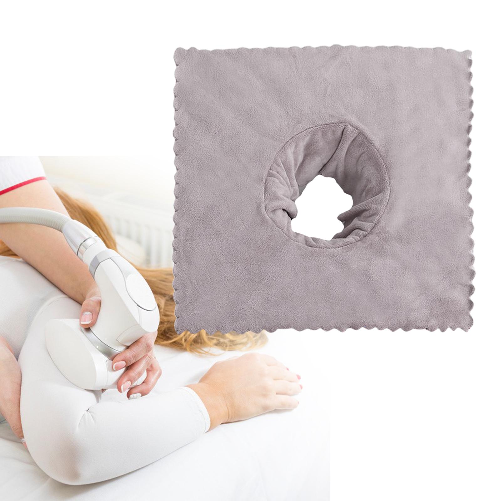Massage Table Sheet Covers with Face Hole Satin Strip Coverlet for Beauty Salon SPA: Grey
