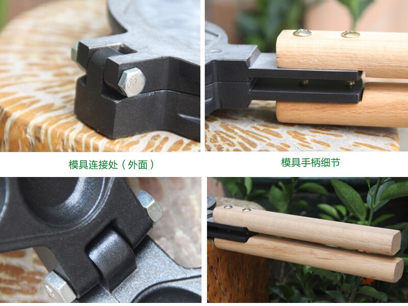 Egg bubble Waffle Pan Maker Double Sided Iron Pressure Pan Egg Waffle Pan Non-Stick Grill Egg Cake Pan Egg Puff Waffle Maker