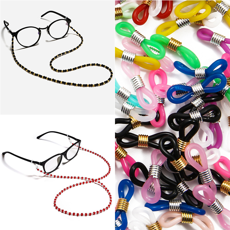 20 sztuk/partia zaczep na ucho okulary okulary łańcuch okulary Retainer kończy liny okulary uchwyt przewód pasek pętli złącze biżuteria