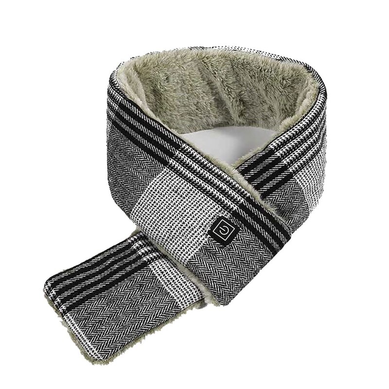 Heated Scarf Electric Heat Scarves with 3 Heating Levels Rechargeable Shawl Neck Warmer for Women Men: Dark gray