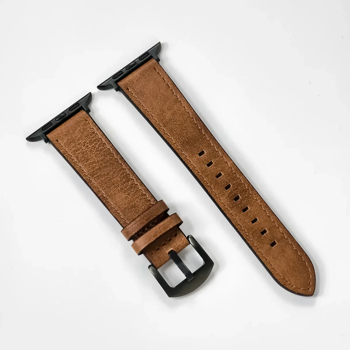 Klockarmband i kalvskinn till apple 5 se 7 klockarmband 8 kvinna 6 man 10 armband till iwatch 9 serien 49mm 44 45 46 42 40 41mm: Xxl / Blå rosa