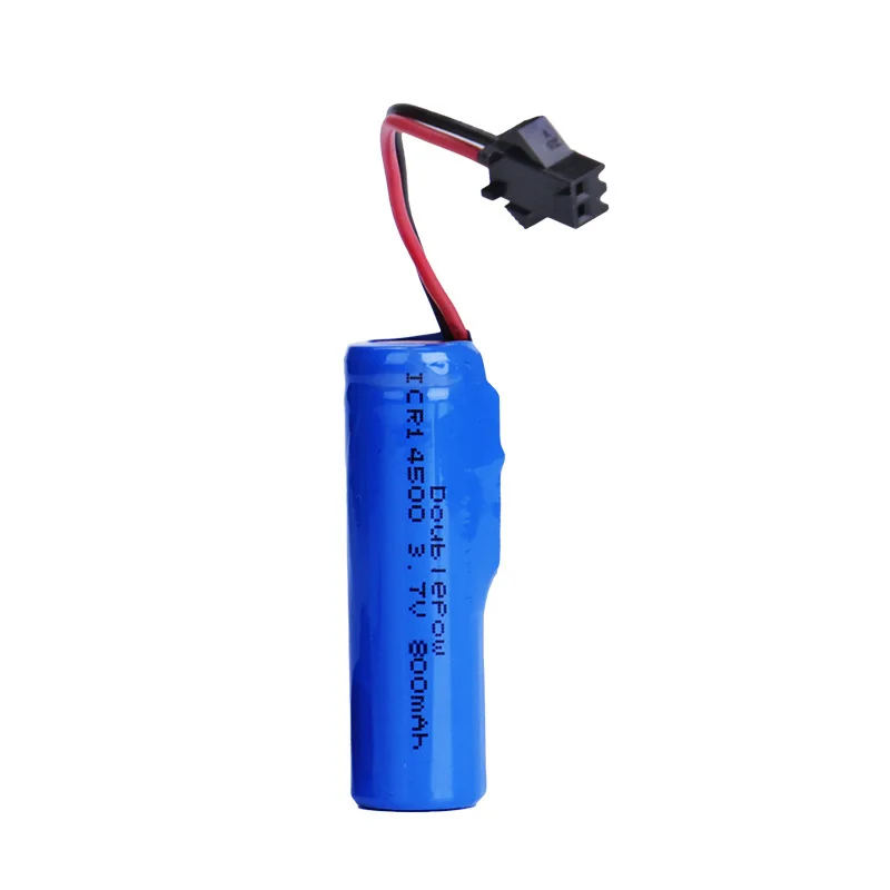 Lot De 6 Batteries 14500 3,7V 800mAh Rechargeables Avec Chargeur USB SM-2P – Pour RC, Jouets, Lampes – Protection Surcharge, 300 Cycles