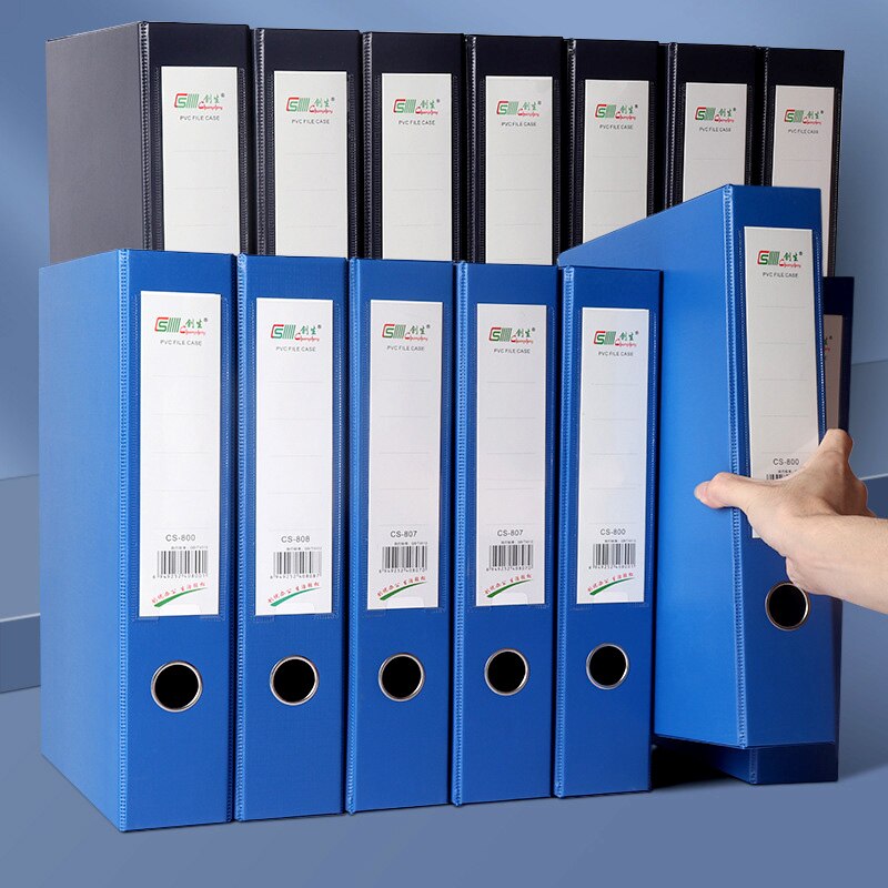 A4 File Storage Boxes With Clip Pp File Case Waterproof Dust-proof Business Contract Box Office Folder Files Filing Products