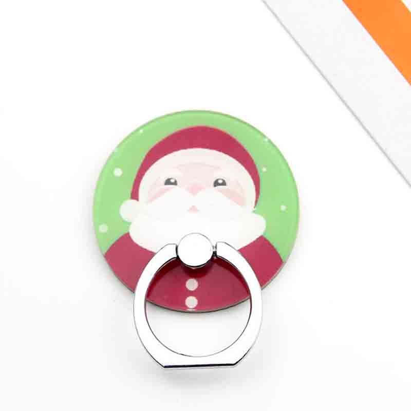 The Style Christmas Plastic Pattern Mobile Phone Finger Ring Holder Universal For Iphone Samsung Apply To Men And Women: Sapphire