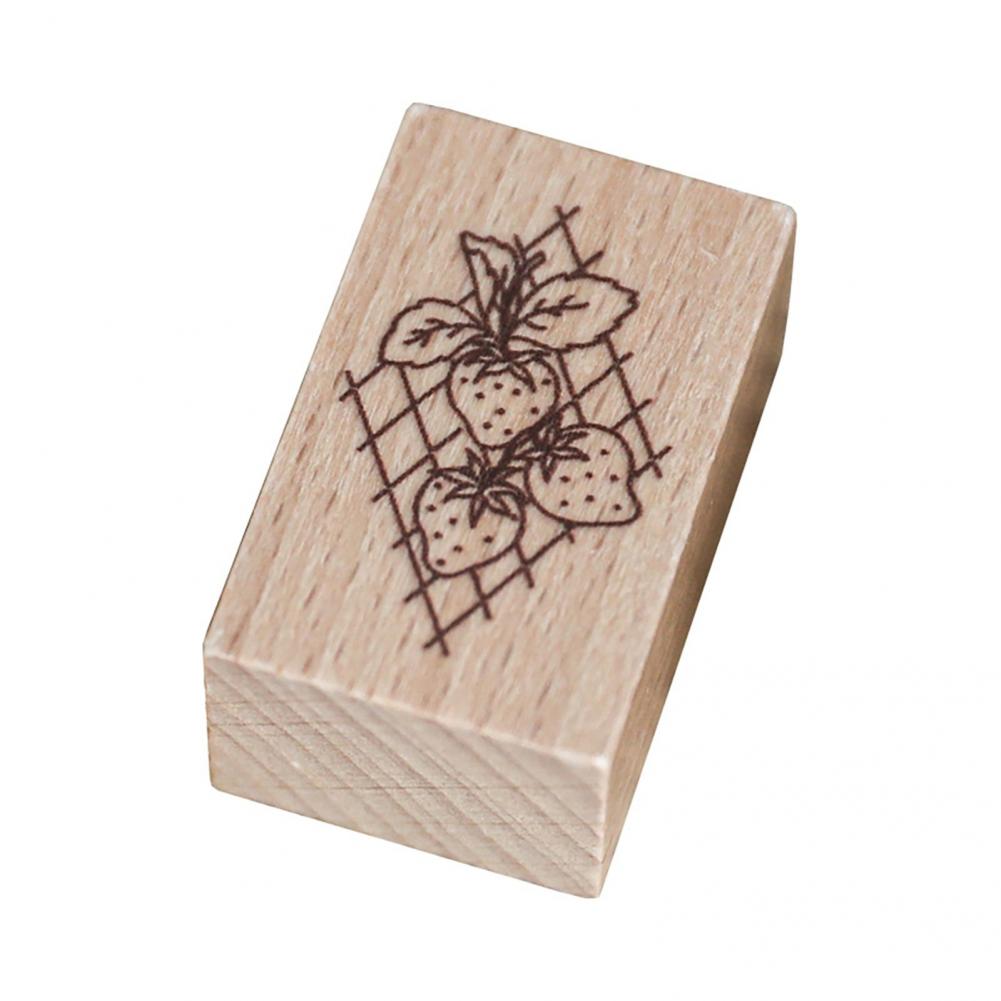 Stamp Seal Mold Three-dimensional Carving Portable Safe Handbook Diary Wooden Stamp Stamp Seal for Handicraft