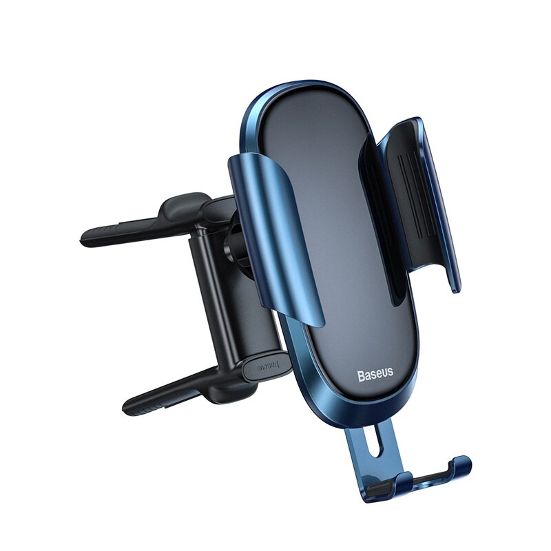 Baseus Gravity Auto Telefoon Houder Beugel Ronde Luchtuitlaat Vent Mount Houder Stand Voor 4.8-6.5 Inch Mobiele Telefoon auto Mount: blue