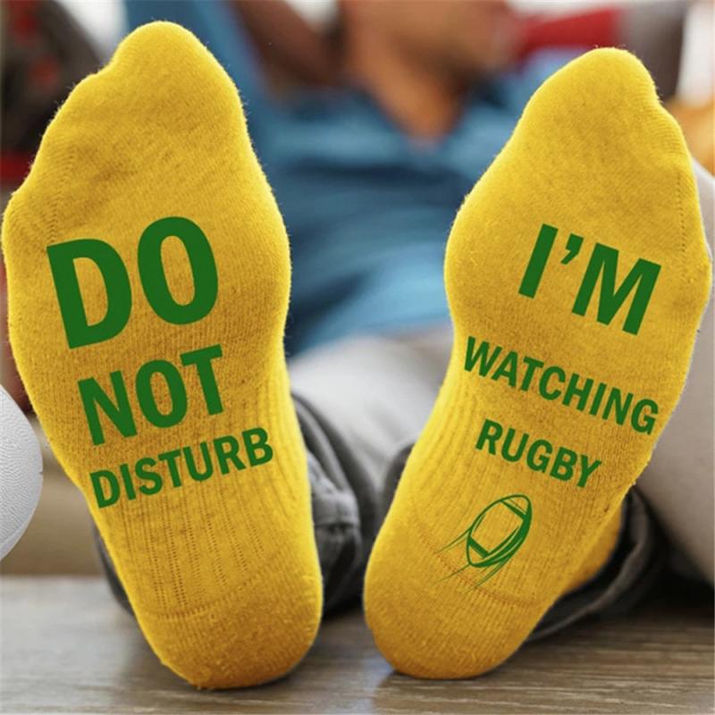 "forstyrr ikke jeg ser rugby" lounge træner sokker unisex varmere sports sokker rugby sokker sokker sokker neutrale sokker: 3