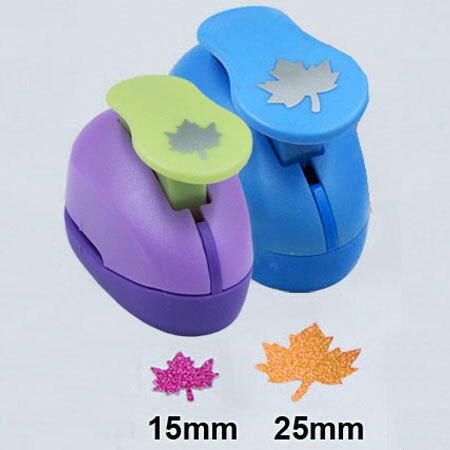 Christmas Snow Punch Craft 2pcs Snowflake (1pc 5/8&quot; and 1pc 1&quot;) hole punch set Scrapbook Paper Puncher Children&#39;s diy: Maple Leaf