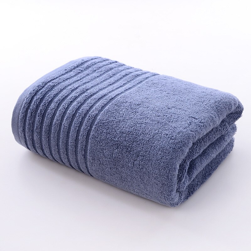 Bamboo Fiber Adult Soft Super Absorbent Large Bath Towel 70x140cm Breathable Cozy Solid Colors Bathroom Home Hotel Beach Towels: Dark Blue