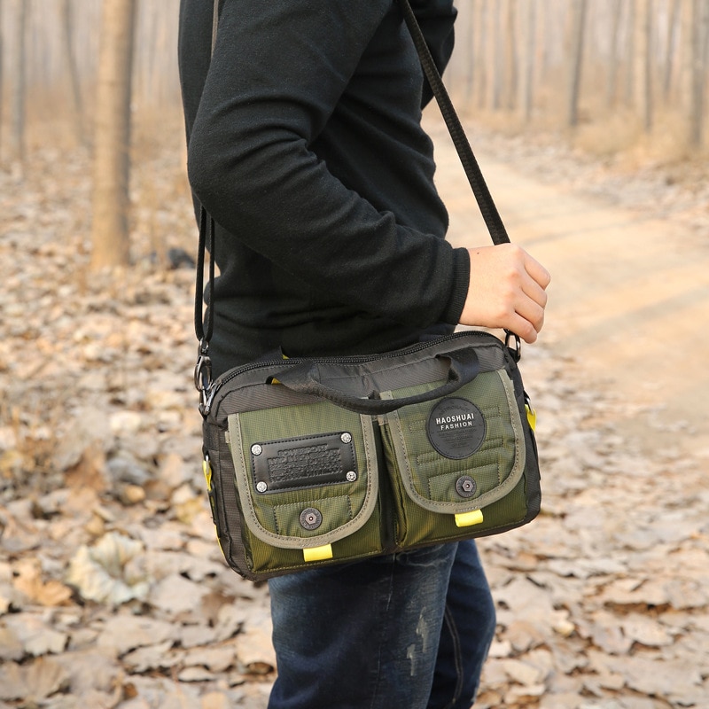 Style message bag Men's Casual Shoulder Crossbody Bag Outdoor Waterproof Travel Bag organizer pockets men's satchel