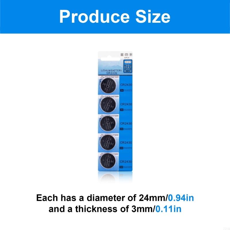 77UB Pack Of 5/10 CR2430 Coin Cell Batteries 3V CR2430 Lithium Battery For Toy,Calculators, Remote Controls 24mm Diameter