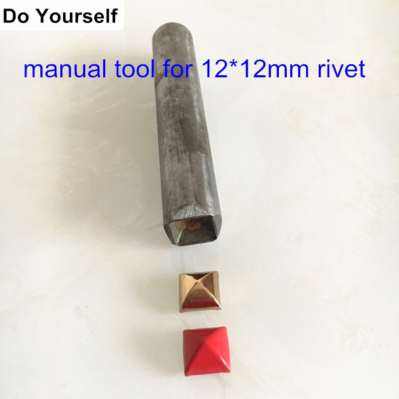 Jeux de 100 clous de Rivet peints | Clou à Rivet carré, pointe à Rivet pyramide ronde avec Base, Rivet pour vêtements, bricolage, choisir vos couleurs, 12*12mm: 1 piece manual tool