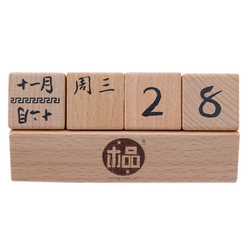 Beliebte Garten Ornamente Holz Holz Kalender Kalender Kleine Wohnkultur Eingerichtet Manuelle freundlicher der Zeit Kalender Spielzeug