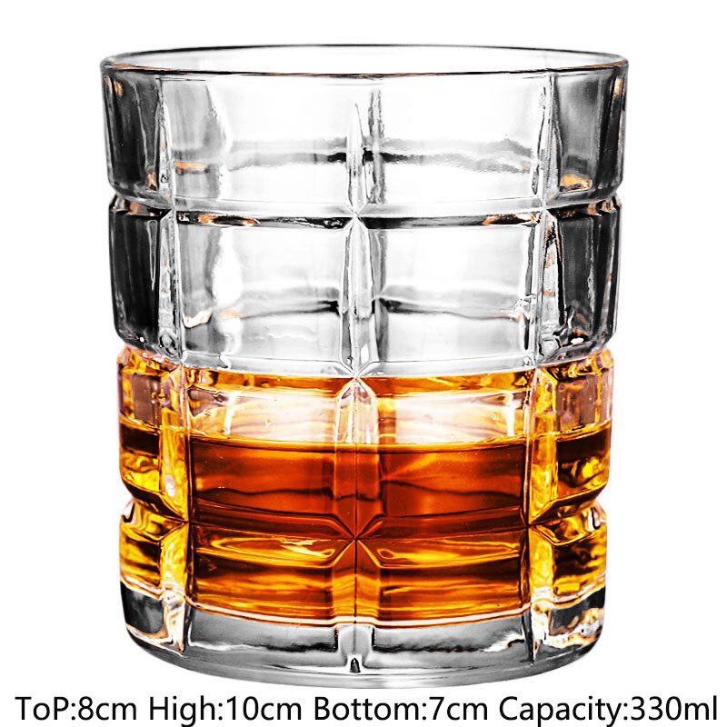 Whiskey Glasses,Old Fashioned Whiskey Glasses, Scotch Whisky, Bourbon, Cocktails, RUM, Durable Bar Spirit Glass: 9