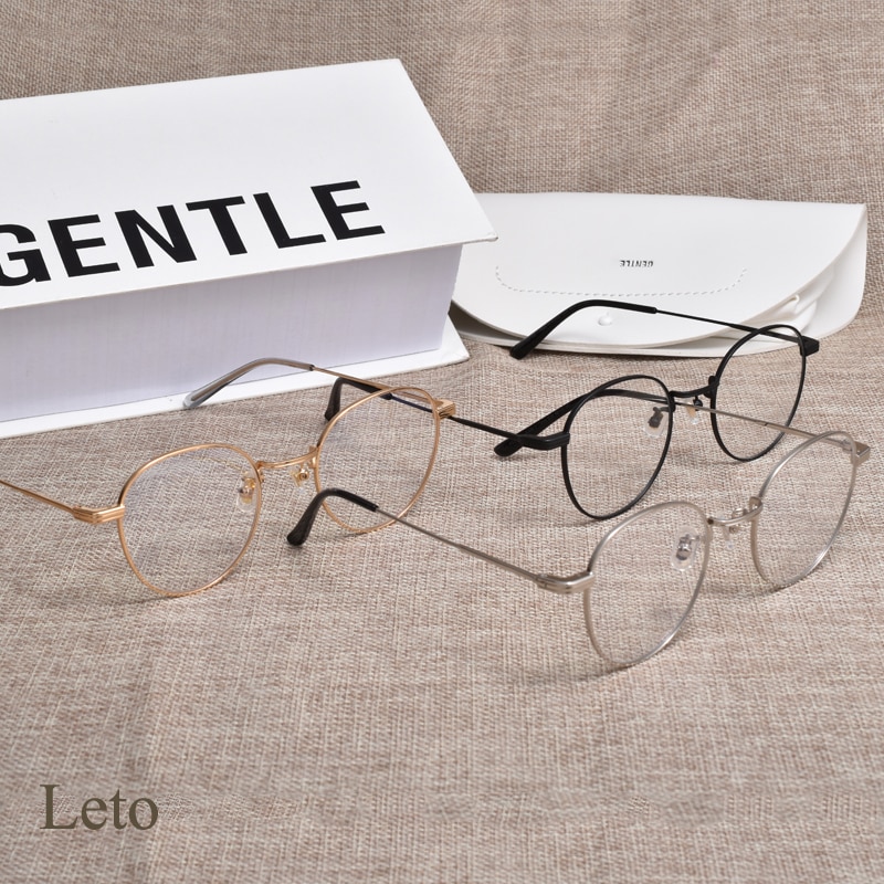 Ultralight Prescription Eyeglasses Frame Women Round Myopia Optical Korean Gentle Leto Titanium Glasses Frame for Men women
