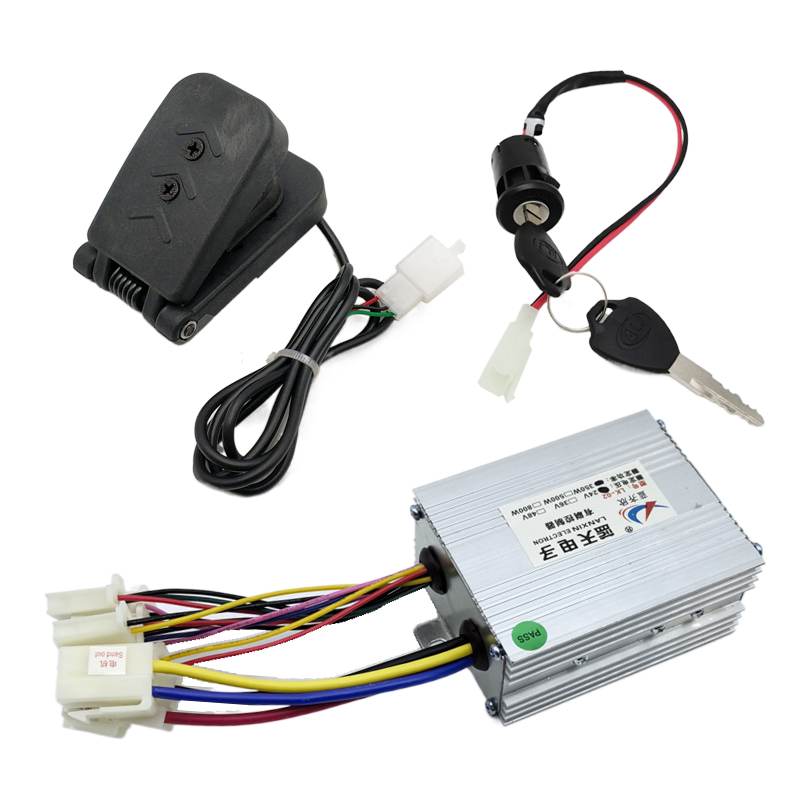 12V 24V 36V 48V 250W 350W 500W 800W 1000W Electric kart beach car with accelerator pedal brushed speed motor controller: plum